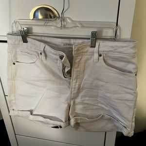 Old Navy OG Straight White Denim Shorts